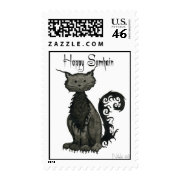 Samhain Cat Postage Stamp stamp