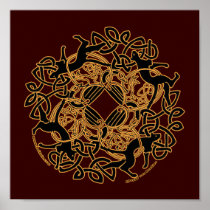 Samhain Cats Celtic Art Prints posters