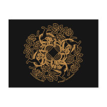 Samhain Celtic Cats Knotwork Postcards - Black postcards