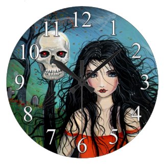 Samhain Halloween Fantasy Gothic Art Clock