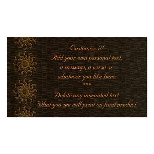 Samhain Profile Cards Business Card Template (back side)