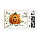 Samhain Pumpkin Postage Stamp