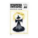 Samhain Witch Postage Stamp by 13BlackCatsDesigns Samhain Witch Postage Stamp