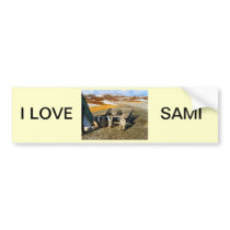 Sami settlement, Lapland, northern Norway Bumper Sticker