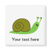 Sammy the Green Garden Snail Refrigerator Magnets