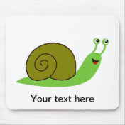 Sammy the Green Garden Snail Mouse Pad