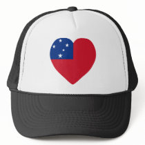 Samoa Flag Heart hats by Vexillophile Samoa Flag Heart hats