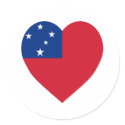 Samoa Flag Heart stickers