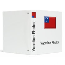 Samoa Flag Jewel Vinyl Binder