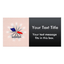 Samoa Flag Map 2.0 Photo Card
