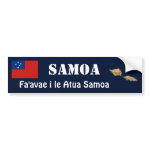 Samoa Flag Map Text Bumper Sticker