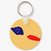 Samoa flag map keychains
