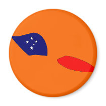 Samoa flag map magnets