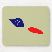 Samoa flag map mousepads