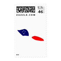 Samoa flag map postage