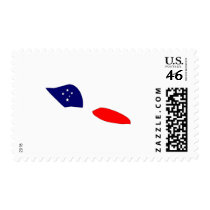 Samoa flag map postage