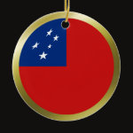 Samoa Fisheye Flag Ornament