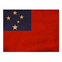 Samoa Flag Postcards