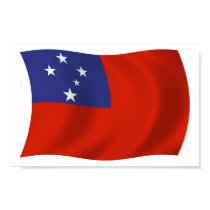 Samoa Flag Poster Print