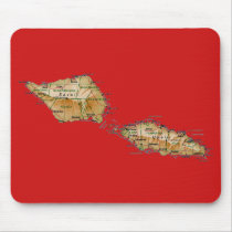 Samoa Map Mousepad