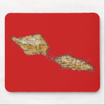 Samoa Map Mousepad