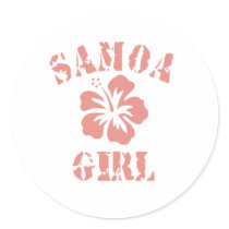 Samoa Pink Girl stickers