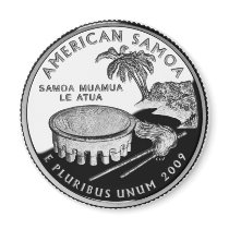 Samoa Quarter Fridge Magnet