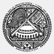 SAMOA ROUND STICKERS
