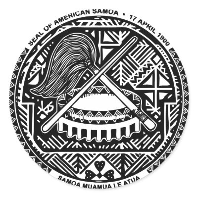 SAMOA ROUND STICKERS by HIdefinitionpidgin