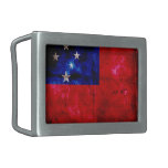 Samoan Flag Belt Buckles