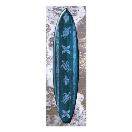 Samoan Tapa Surfboard Bookmark Business Card Template | Zazzle