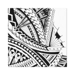 Samoan tribal tattoo art stretched canvas print