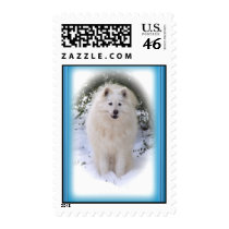 Samoyed Christmas postage by schneiter Samoyed Christmas postage