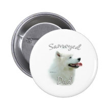 Samoyed Dad 2 Pinback Buttons