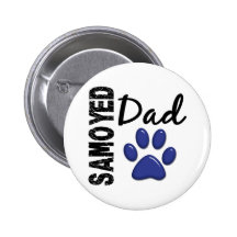 Samoyed Dad 2 Pinback Buttons