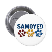 SAMOYED Dad Paw Print 1 Pin