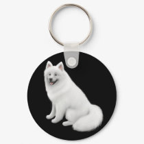 Samoyed Dog Keychain