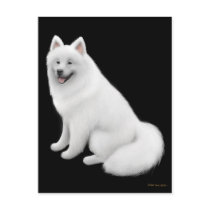 Samoyed Dog Postcard by twopurringcats Samoyed Dog Postcard