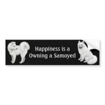 Samoyed Dogs Bumper Sticker bumper stickers by twopurringcats Samoyed Dogs Bumper Sticker bumper stickers