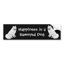 Samoyed Dogs Bumper Sticker bumper stickers by twopurringcats Samoyed Dogs Bumper Sticker bumper stickers