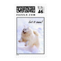 Samoyed jumping postage by schneiter Samoyed jumping postage
