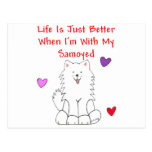 Samoyed Life Is Just Better Postcard