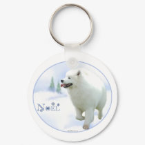 Samoyed Noel Keychain by GreyWolfCreation Samoyed Noel Keychain