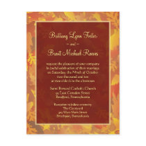Sample Wedding Invitation - Autumn Mist Frame postcards by SquirrelHugger Sample Wedding Invitation - Autumn Mist Frame postcards