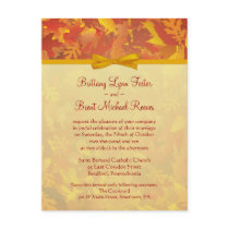 Sample Wedding Invitation - Autumn Mist - Gold postcards by SquirrelHugger Sample Wedding Invitation - Autumn Mist - Gold postcards