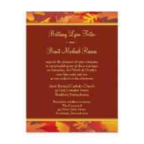 Sample Wedding Invitation - Fall Leaves Border postcards by SquirrelHugger Sample Wedding Invitation - Fall Leaves Border postcards