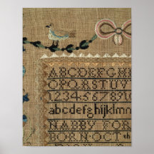 Sampler by N.Ford, 1799, New Hampshire Posters