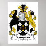 Sampson Family Crest Posters