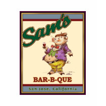 Sam's Long Sleeve Tee (Wine Snob Pig) t-shirts