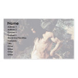 Samson And The Lion, By Hayez Francesco Business Card Template